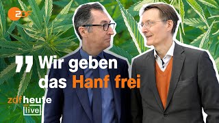 CannabisLegalisierung Das steckt hinter den neuen LauterbachPlänen  ZDFheute live [upl. by Sivram]