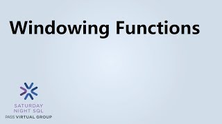 Windowing Functions [upl. by Aillicsirp286]