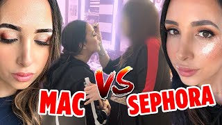 I WENT TO SEPHORA VS MAC TO GET MY MAKEUP DONE  Mariale [upl. by Novaat]