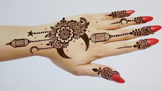 Chand Mehndi designRamadan Eid Special Mehndi designsStylish Moon Mehandi designMehandi ka design [upl. by Eelytsirk]