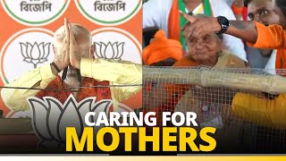 Caring for mothers PM Modi pauses speech gets chair arranged for elderly at West Bengal rally [upl. by Enilrek507]