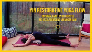 Yin Restorative yoga ontspan laat los en herstel  Nederlandse yoga [upl. by Merdith]