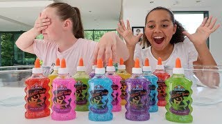 3 COLORS OF GLUE SLIME CHALLENGE [upl. by Viscardi225]