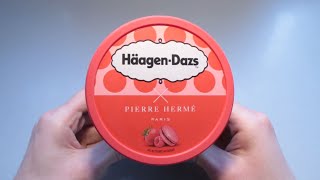 HäagenDazs Pierre Hermé Macaron Strawberry amp Raspberry Review [upl. by Cally633]