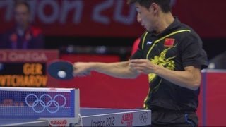 Zhang Wins Mens Table Tennis SemiFinal  London 2012 Olympics [upl. by Ecnadnak]