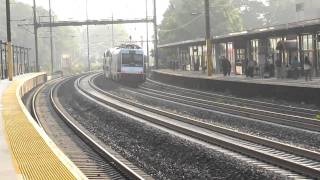 NJ Transit passes Metropark Iselin NJ station [upl. by Eelyab]