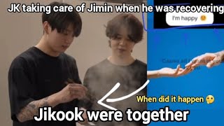 Jikook moments Jungkook taking care of Jimin when he was recovering [upl. by Schecter47]