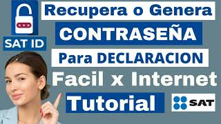 Como Generar CONTRASEÑA por INTERNET Sin ACUDIR al SAT 2024 NUEVA FORMA CONTRASEÑA SAT ID🔐 [upl. by Husch]