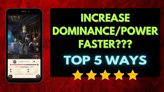 How To Increase DominancePower Faster In Game of Vampires  Top 5 Ways  Tips amp Tricks [upl. by Nagaek505]