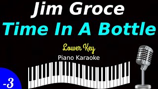 Jim Croce  Time In A Bottle Piano Karaoke Lower Key [upl. by Aiela]