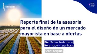 Reporte final de la asesoría para el diseño de un mercado mayorista en base a ofertas [upl. by Obidiah]