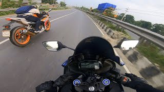 Lets RideтЭд редред R15 v3 vs CBR редред Dhaka tangail highwayредред  Motovlog Impartial Rider [upl. by Pickford567]