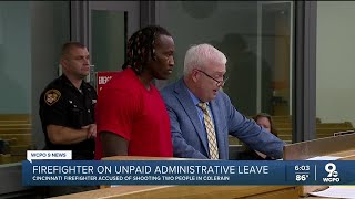 Cincinnati firefighter on unpaid leave accused of shooting 2 in Colerain Township [upl. by Celestyna]