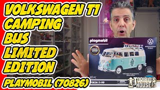 PLAYMOBIL VOLKSWAGEN VW T1 CAMPING BUS LIMITED EDITION 70826 [upl. by O'Neill]