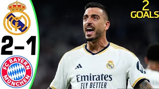 Real Madrid vs Bayern Munich 21  Goals and Highlights 08052024 🔥 JOSELU [upl. by Ana]