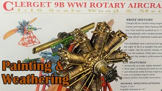 Rotary Engine Paint and Weathering  Clerget 9B Rotary Aircraft Engine [upl. by Dorothy584]