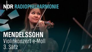 Mendelssohn Violinkonzert eMoll 3 Satz mit Arabella Steinbacher  NDR Radiophilharmonie [upl. by Ketchan541]