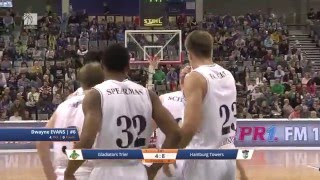 54sport  Gladiators Trier vs Hamburg Towers  ProA Basketball [upl. by Auvil]