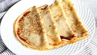 Cómo hacer crepes caseros finos y tiernos [upl. by Htiduj646]