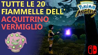 Leggende Pokemon Arceus  Guida TUTTE le 20 fiammelle dellACQUITRINO VERMIGLIO [upl. by Hirai950]