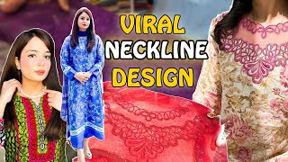 Viral Neck Line designs In Rupees 400 Design Your dress like a designer From Scratch  Shopping [upl. by Rramo]