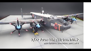 Airfix 172 Avro Shackleton MR2 with Dynamic simulation build video part 1 of 4 [upl. by Ayikahs83]