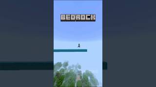 Bridging in Minecraft Java vs bedrock 🤔minecraft shorts [upl. by Orlosky]