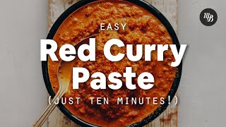 Easy Red Curry Paste 10 minutes  Minimalist Baker Recipes [upl. by Aiza]