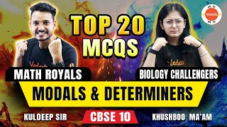 20 Most Important Questions MCQ from Modals amp Determiners 🔥Class 10 English Grammar 🎯 [upl. by Valene]