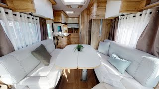 🇨🇵 APPARTEMENT LUXUS WOHNMOBIL 2024 Le Voyageur LV 68 LF Heckküche  Hubbett mit Längsbetten [upl. by Omrellig]