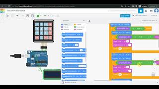 Tinkercad Arduino bloques teclado y visor validar contraseña programacion y robotica parte 1 [upl. by Novehs904]