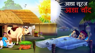 आधा सूरज आधा चाँद  Hindi Kahaniya  Moral Stories  Hindi Kahani  Bedtime Stories  Hindi Cartoon [upl. by Olimreh52]