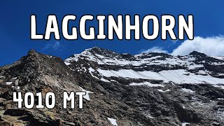 Lagginhorn  4010 mt  Via normale da Hohsaas SaasGrund  CH 4K [upl. by Gomez96]