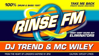 MC Wiley amp DJ Trend  100 Drum amp Bass 1997  Rinse FM 918 [upl. by Airetnahs]