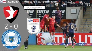 Cheltenham Town 20 Peterborough United Matchday40 Rescheduled EFL League One 2324 Highlight [upl. by Polloch]