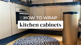 TUTORIAL How to WRAP KITCHEN CABINETS with Cover Styl Adhesive films [upl. by Mourant1]