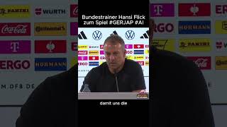 Hansi Flick zum Spiel GERJAP ai Fussball Flick [upl. by Arodoeht]