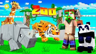 I BUILT an ANIMAL ZOO in MINECRAFT movie [upl. by Schwejda]