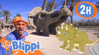 Blippis Dino Egg Adventure Fossils amp Fun  Animals for Kids  Animal Cartoons  Funny Cartoons [upl. by Aicetel]