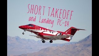 PC24 Short Takeoff amp Short Landing Pilatus Jet [upl. by Adneram123]