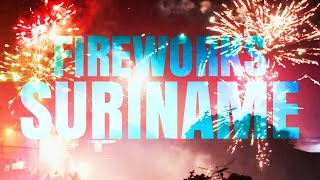 Fireworks in Suriname  Vuurwerk  Happy New Year  WELCOME 2022 [upl. by Nwahsyd]