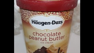 HaagenDazs Chocolate Peanut Butter Ice Cream Review [upl. by Liponis]