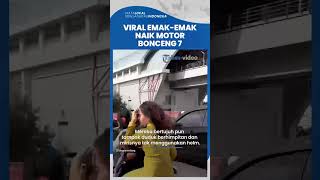 Viral Video Emakemak Naik Motor Bonceng 7 di Palembang Dinaiki 4 Dewasa dan 3 Anak [upl. by Mort]