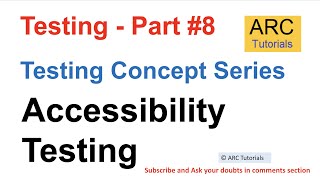 Accessibility Testing Tutorial  Testing concepts in software testing  Testing concepts interview [upl. by Bigner]