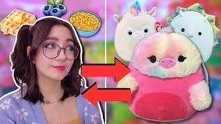 swapping diets with SQUISHMALLOWS for 24hrs  800k GIVEAWAY [upl. by Judi154]