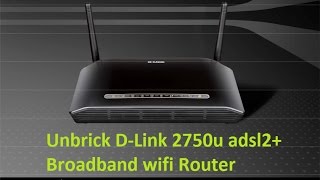 Unbrick DLink DSL2750u adsl broadband wifi router [upl. by Imeaj]