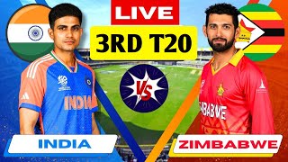 India Vs Zimbabwe 3rd T20  Live Cricket Match Today  Ind vs Zim Live Match Today  cricket live [upl. by Haram322]