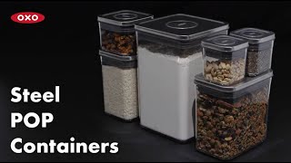 OXO Steel POP Containers Offer Food Storage with Style [upl. by Zingg]