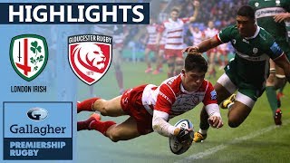 London Irish v Gloucester  HIGHLIGHTS  Young Flyers Star in Tight Game  Gallagher Premiership [upl. by Eilojne]