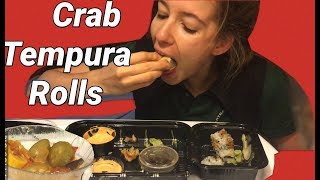 MUKBANG  Crab Tempura Sushi Rolls  Eating Show [upl. by Niwrud591]